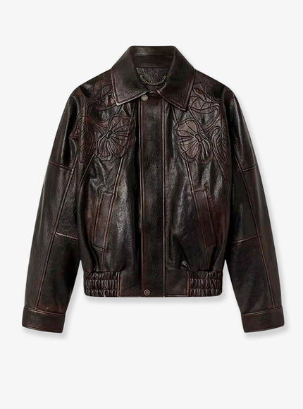 Golden Goose Deluxe Brand Palmer Leather Jacket Port Royale