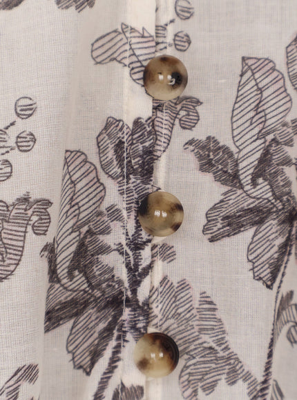 Golden Goose Deluxe Brand Short Cotton Dress With Floral Pattern