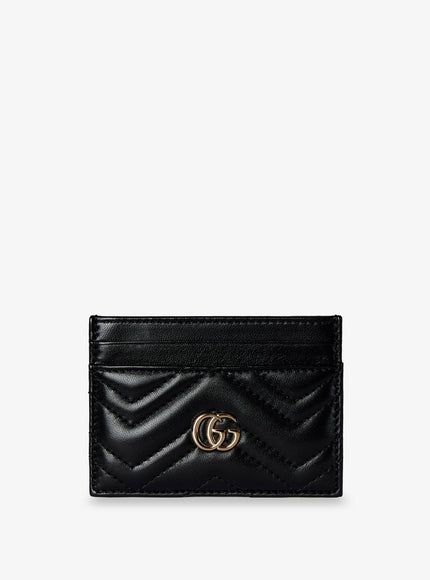 Gucci Gg Marmont Leather Card Holder Uni Black