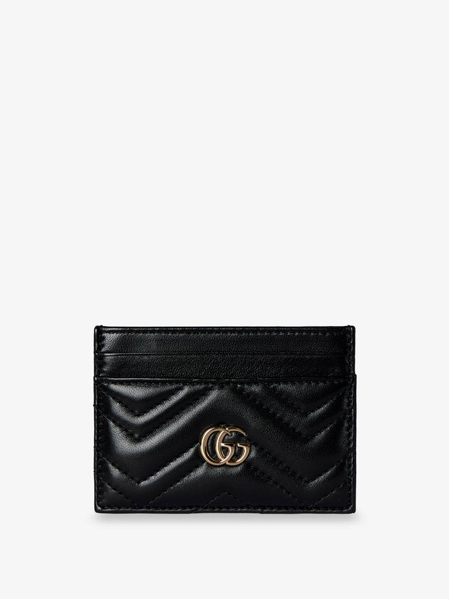 Gucci Gg Marmont Leather Card Holder Uni Black