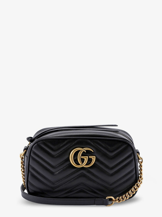 Gucci Matelassé Leather Camera Bag Crossbody Bag Uni Black