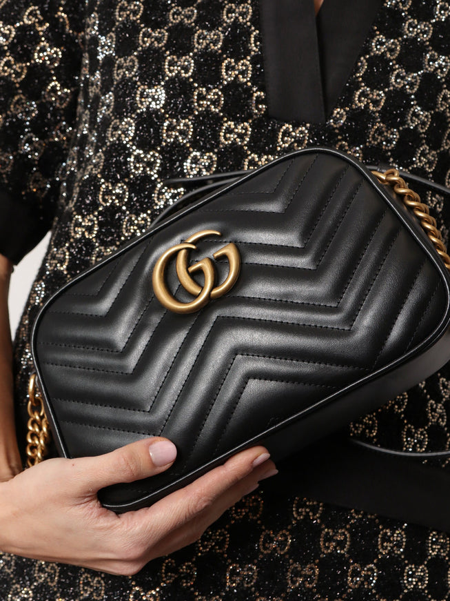 Gucci Matelassé Leather Camera Bag Crossbody Bag