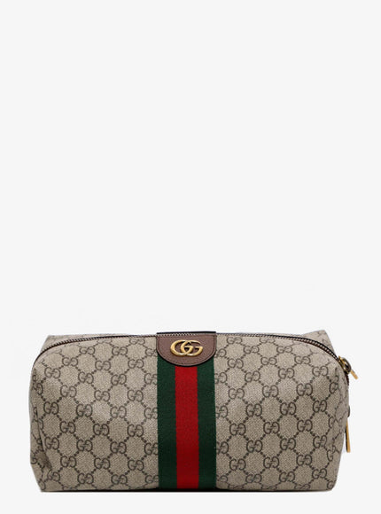 Gucci Gg Supreme Fabric Beauty Case Uni Acero