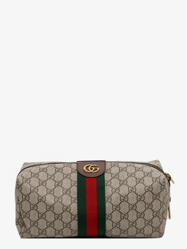 Gucci Gg Supreme Fabric Beauty Case Uni Acero