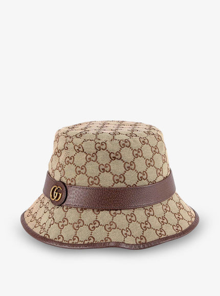 Gucci Gg Fabric Fedora Hat Cacao Beige