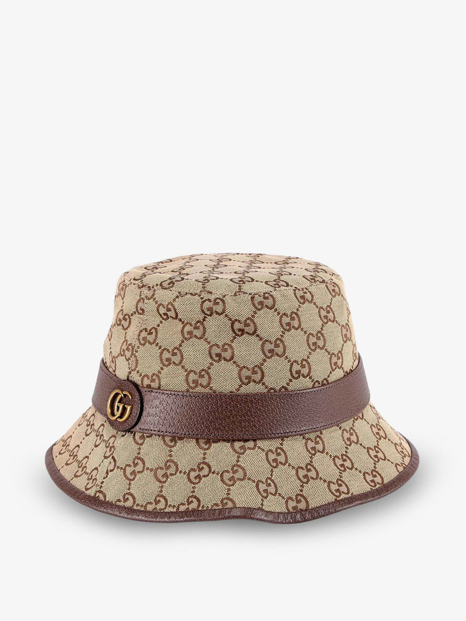 Gucci Gg Fabric Fedora Hat Cacao Beige
