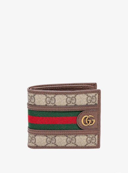 Gucci Ophidia Gg Supreme Fabric And Leather Wallet Uni Acero