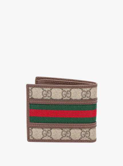 Gucci Ophidia Gg Supreme Fabric And Leather Wallet