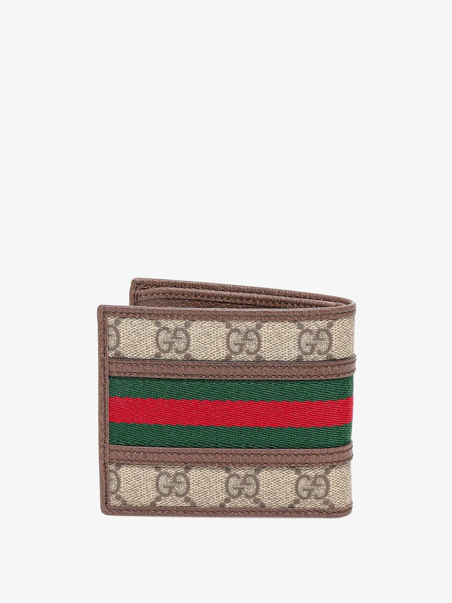 Gucci Ophidia Gg Supreme Fabric And Leather Wallet