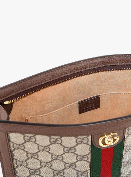 Gucci Ophidia Gg Supreme Fabric And Leather Clutch