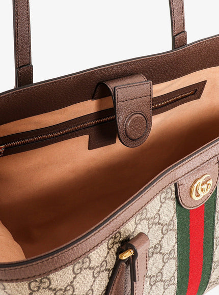 Gucci Coated Canvas Ophidia Shopping Bag With Supreme Gg Fabric