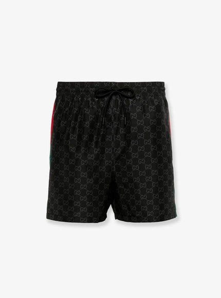 Gucci Gg Nylon Swim Trunks Black Mc