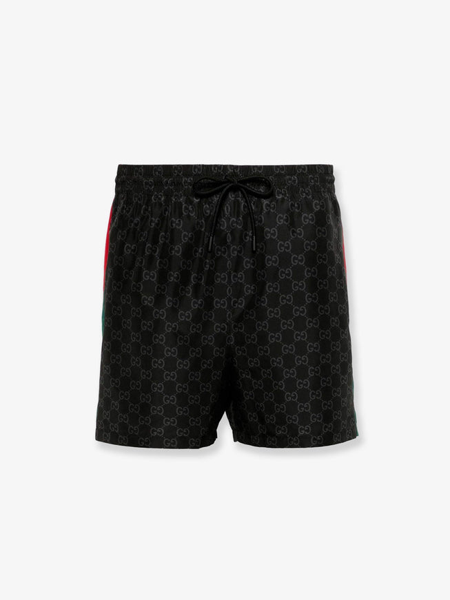 Gucci Gg Nylon Swim Trunks Black Mc