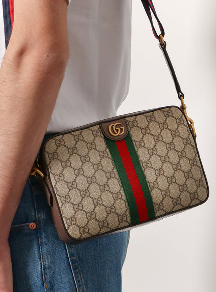 Gucci Ophidia GG Supreme Fabric and Leather Bag