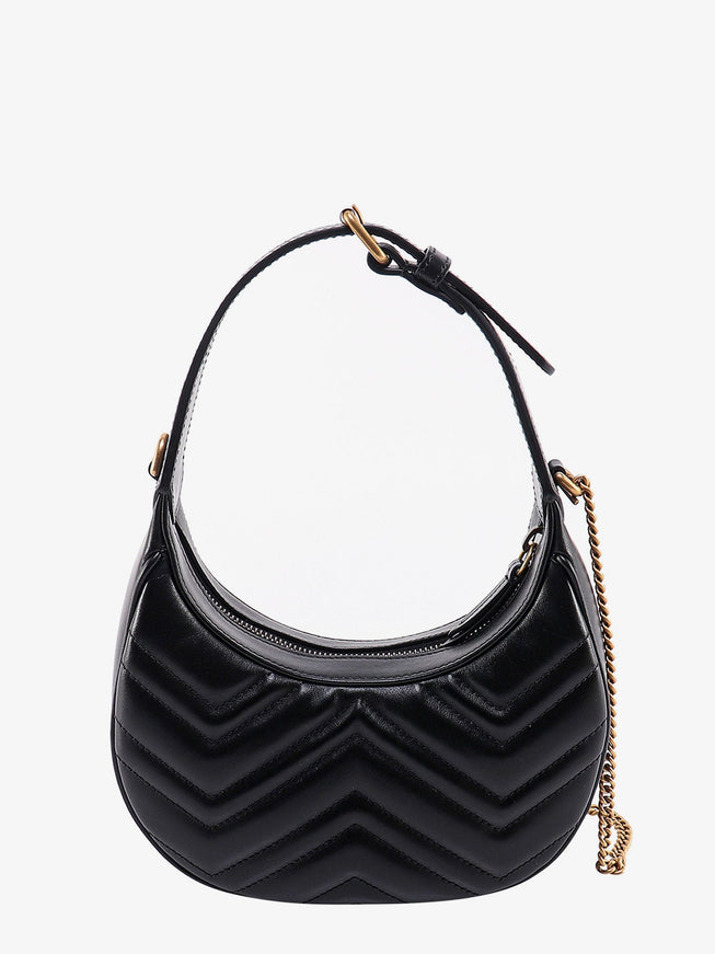 Gucci Gg Marmont Quilted Leather Shoulder Bag With Metal Gg Logo