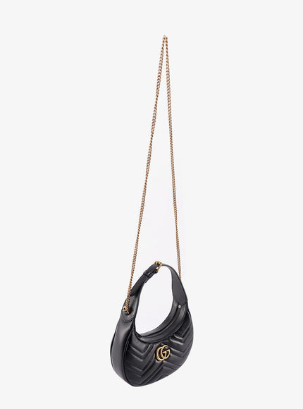 Gucci Gg Marmont Quilted Leather Shoulder Bag With Metal Gg Logo