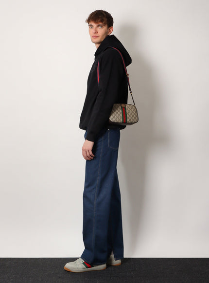 Gucci Ophidia Gg Supreme Fabric And Leather Shoulder Bag