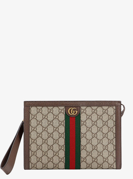 Gucci Ophidia Gg Fabric Clutch Uni Acero