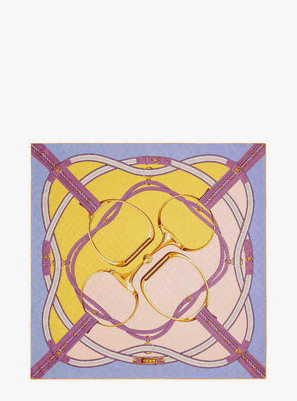 Gucci Silk Foulard Uni Bluetteorange