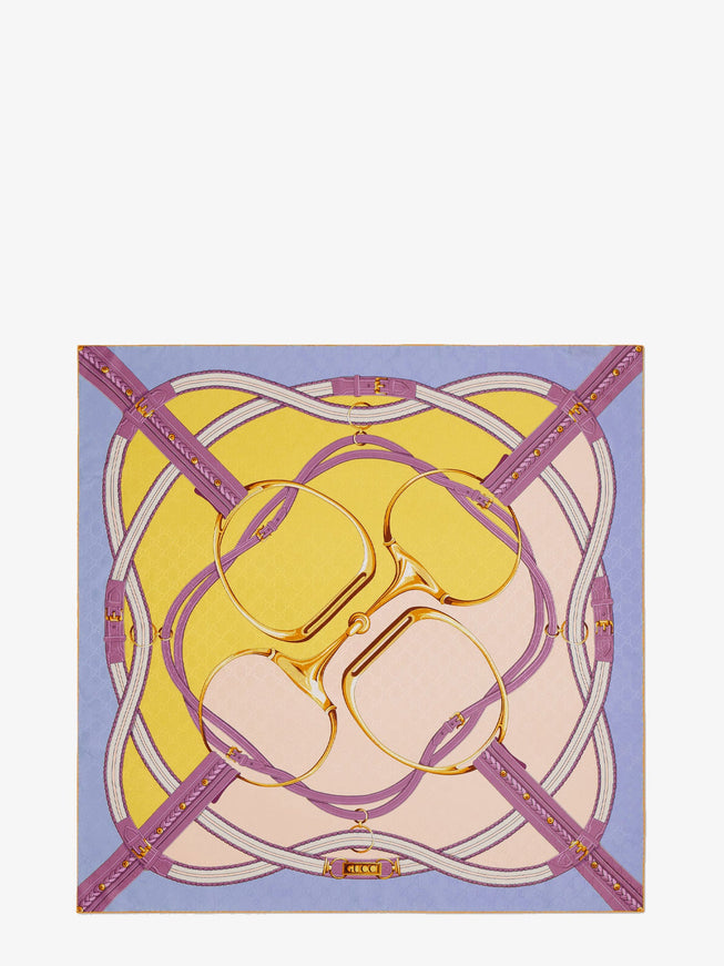 Gucci Silk Foulard Uni Bluetteorange