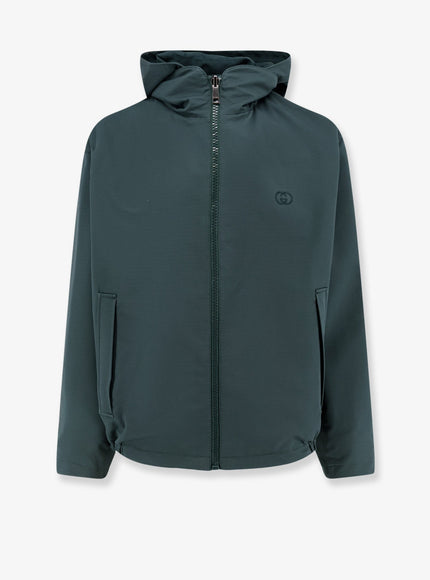Gucci Reversible Ripstop Cotton Jacket Petrolium