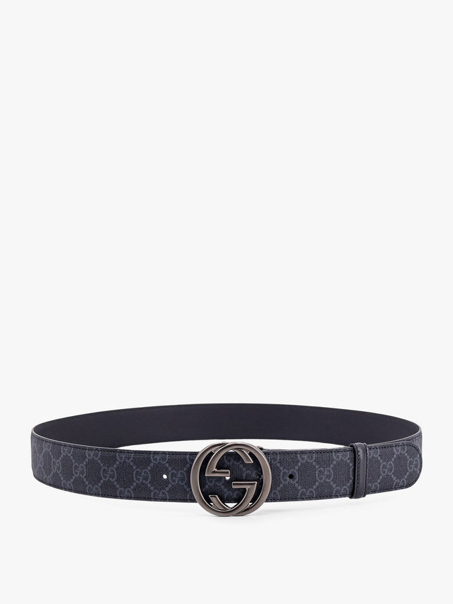 Gucci Gg Supreme Fabric Belt Black