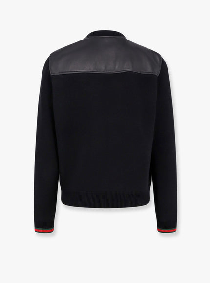 Gucci Leather And Wool Jacket