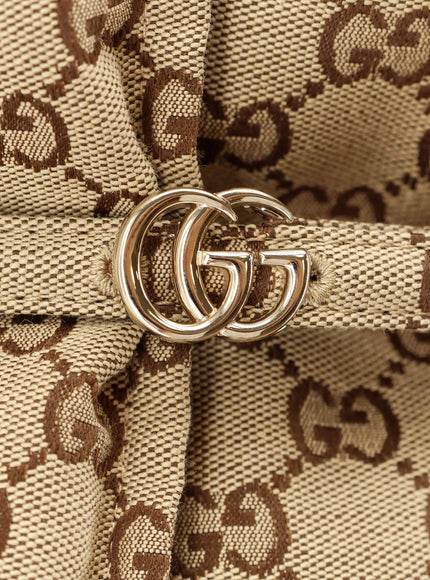 Gucci Gg Fabric Padded Jacket With Belt