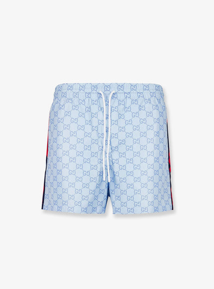 Gucci Gg Nylon Swim Trunks Azure Mc