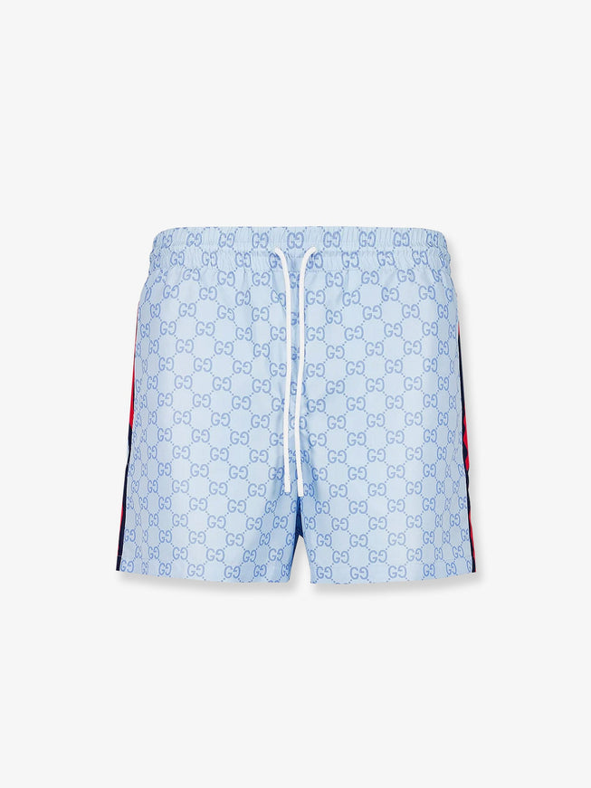 Gucci Gg Nylon Swim Trunks Azure Mc