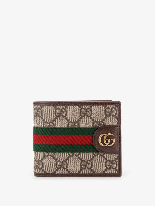 Gucci Coated Canvas Wallet With Gg Motif Uni Acero