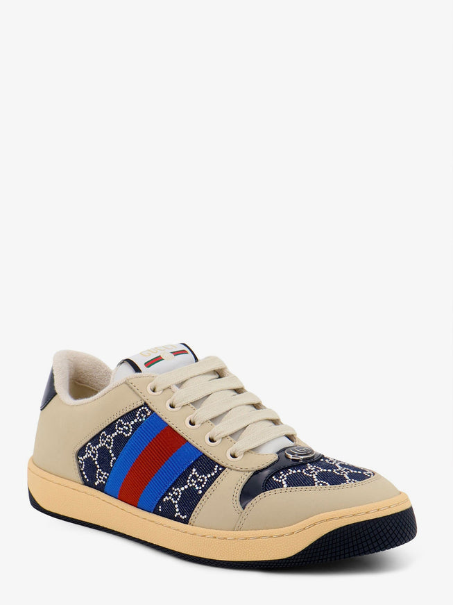 Gucci Screener Sneakers With Gg Crystals