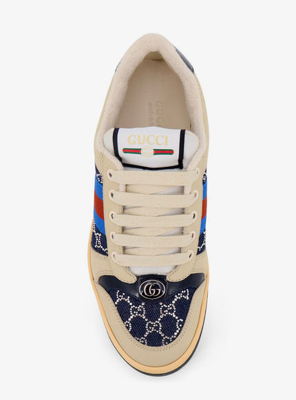 Gucci Screener Sneakers With Gg Crystals