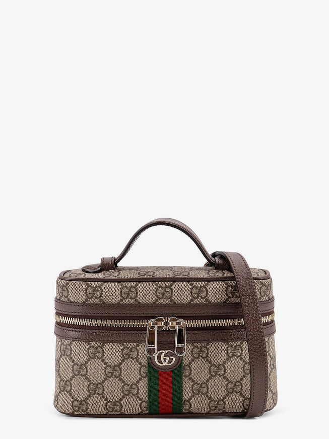 Gucci Gg Monogram Fabric Ophidia Vanity Crossbody Bag Uni Acero