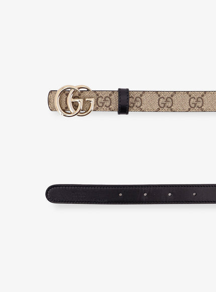 Gucci Coated Canvas Reversible Belt With Gg Supreme Motif