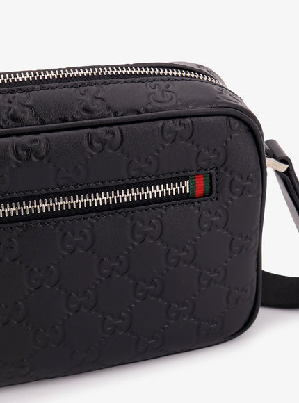 Gucci Gg Emblem Leather Crossbody Bag