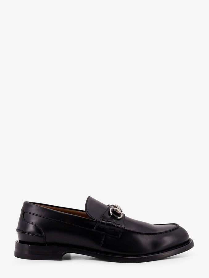 Gucci Leather Loafer With Horsebit Detail Black