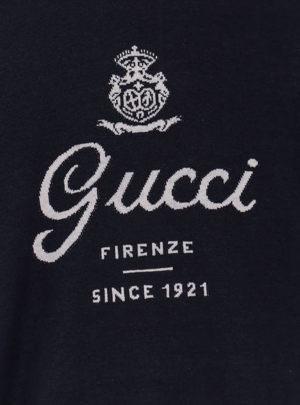 Gucci Silk And Linen Sweater With Gucci Firenze Since 1921 Inlay