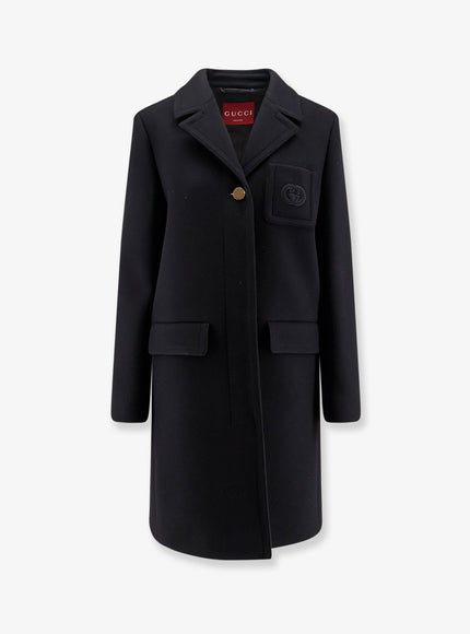 Gucci Batavia Wool Coat 40 Black