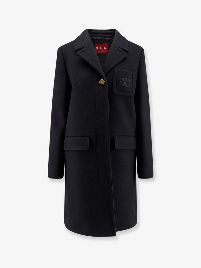 Gucci Batavia Wool Coat 40 Black
