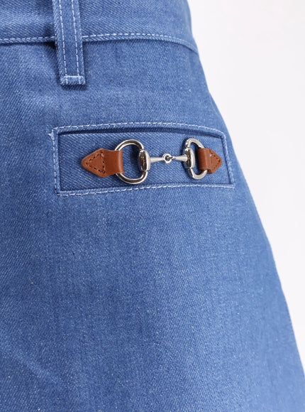 Gucci Cotton Shorts With Frontal Iconic Horsebits