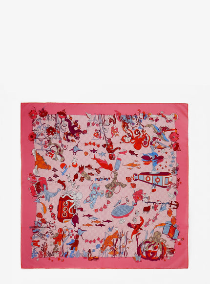 Gucci Silk Foulard Uni Pink