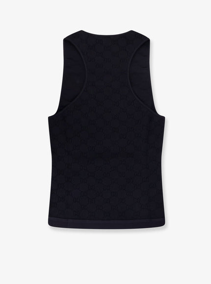 Gucci Viscose Blend Top With All-Over Gg Motif