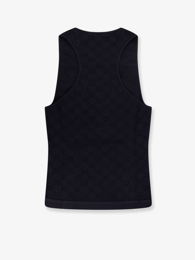 Gucci Viscose Blend Top With All-Over Gg Motif