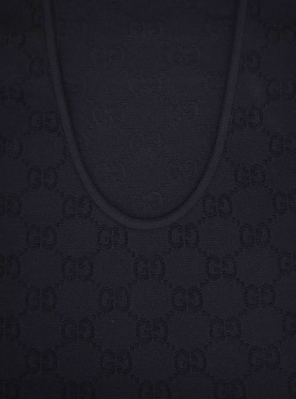Gucci Viscose Blend Top With All-Over Gg Motif