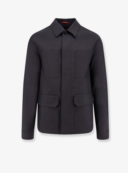 Gucci Wool Shirt/Jacket 48 Dark Grey Green Mc