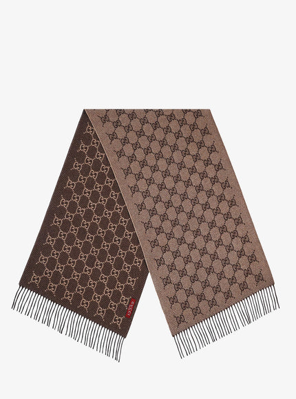 Gucci Cashmere Scarf Uni Dark Brown