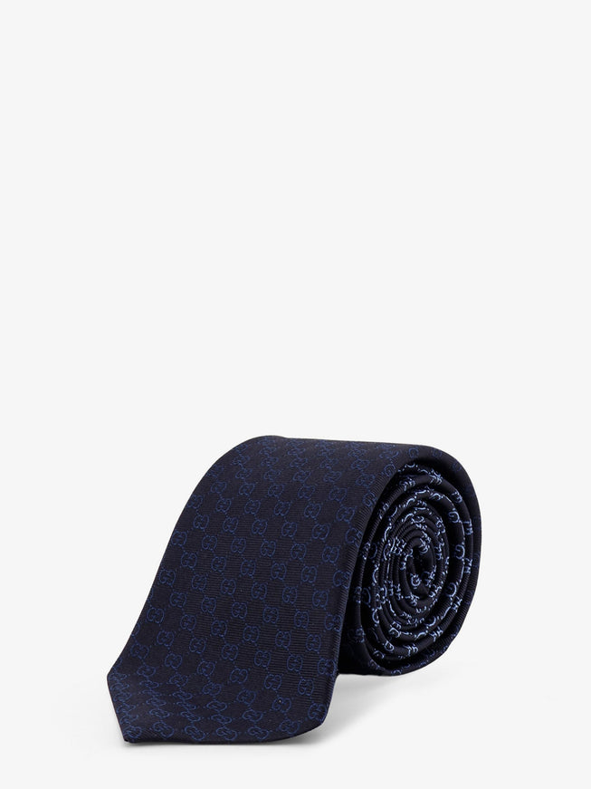 Gucci Shady G Silk Tie Uni Mid Night Bl Sky Blu