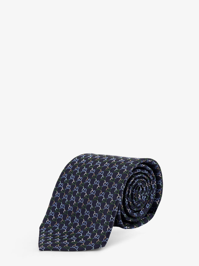 Gucci Mixy Silk Tie Uni Sapphire Dark Green