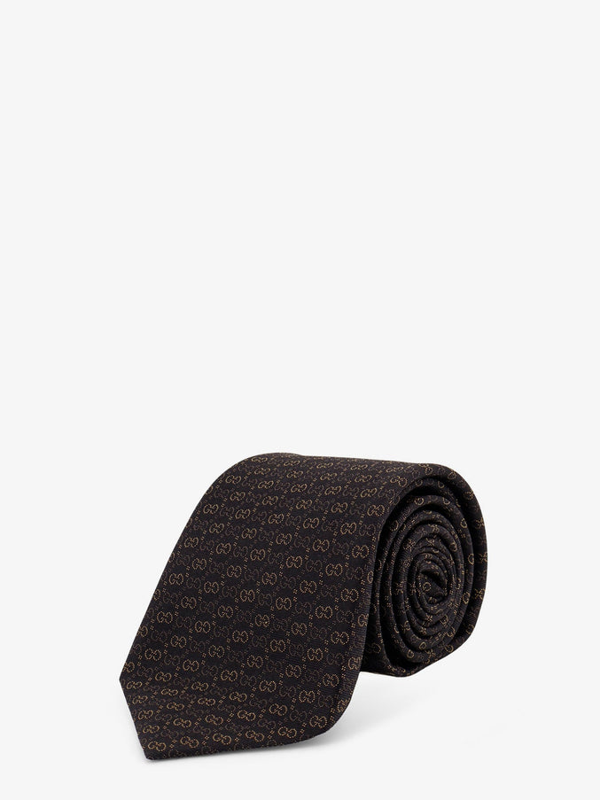 Gucci Oxy Silk Tie Uni Black Yellow